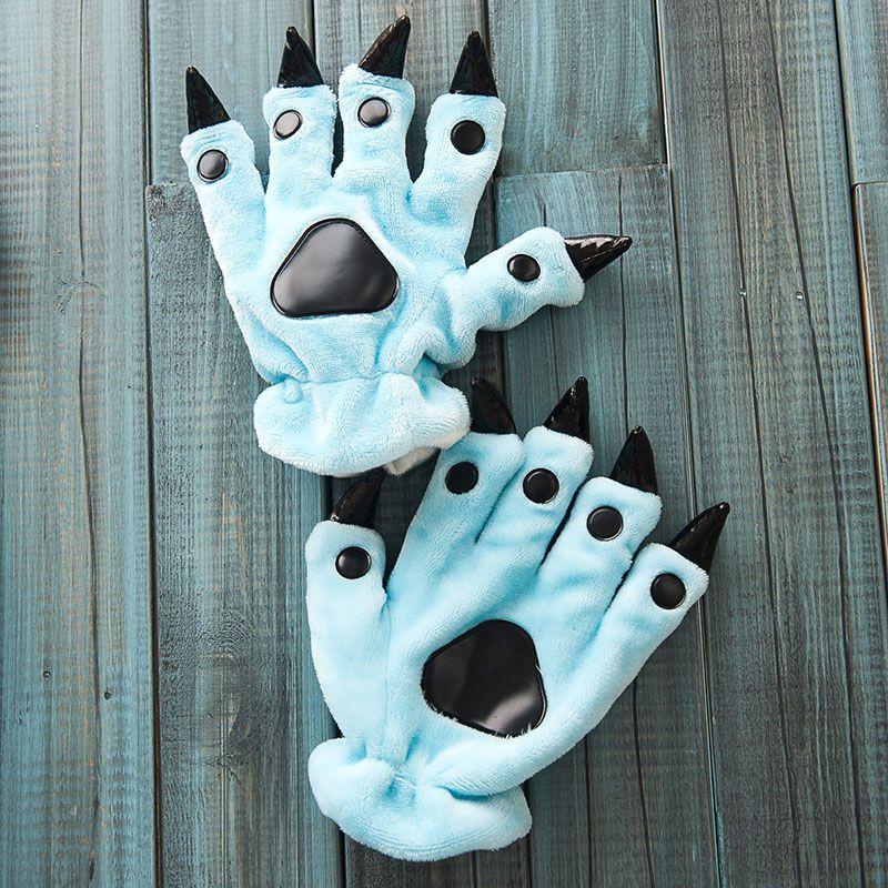 Cozy Dinosaur Cosplay Costume Slippers With Soft Plush Paw Shoes For Winter Warmth