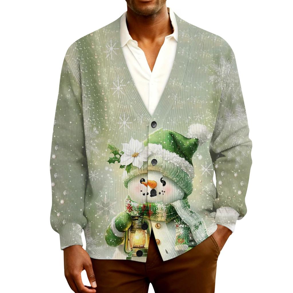 Men's Ribbed Knit Long-Sleeve Cardigan