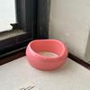 Ombre Resin Bangle: Wide Irregular Design, Vintage Minimalist Style