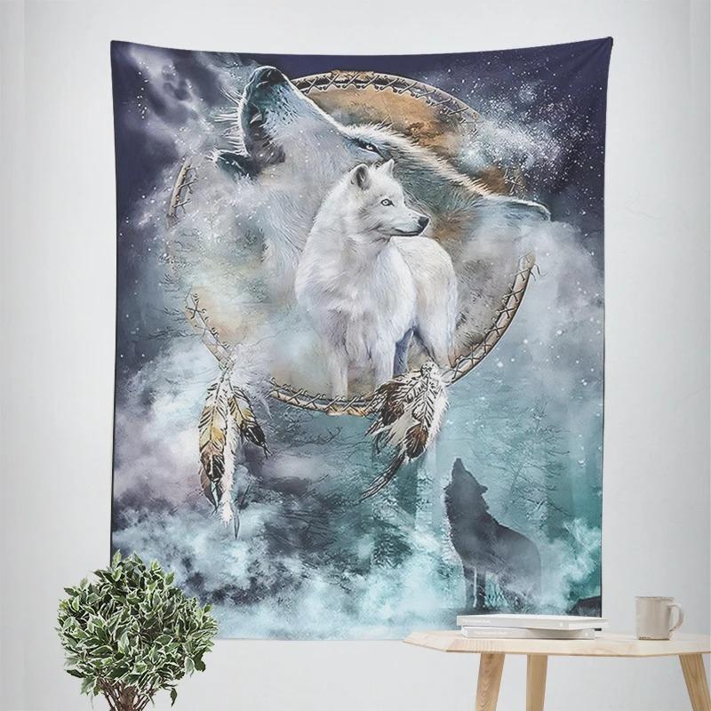 Wolf Pack Decorative Tapestry Home Wall Decor Office Living Room Tapestry