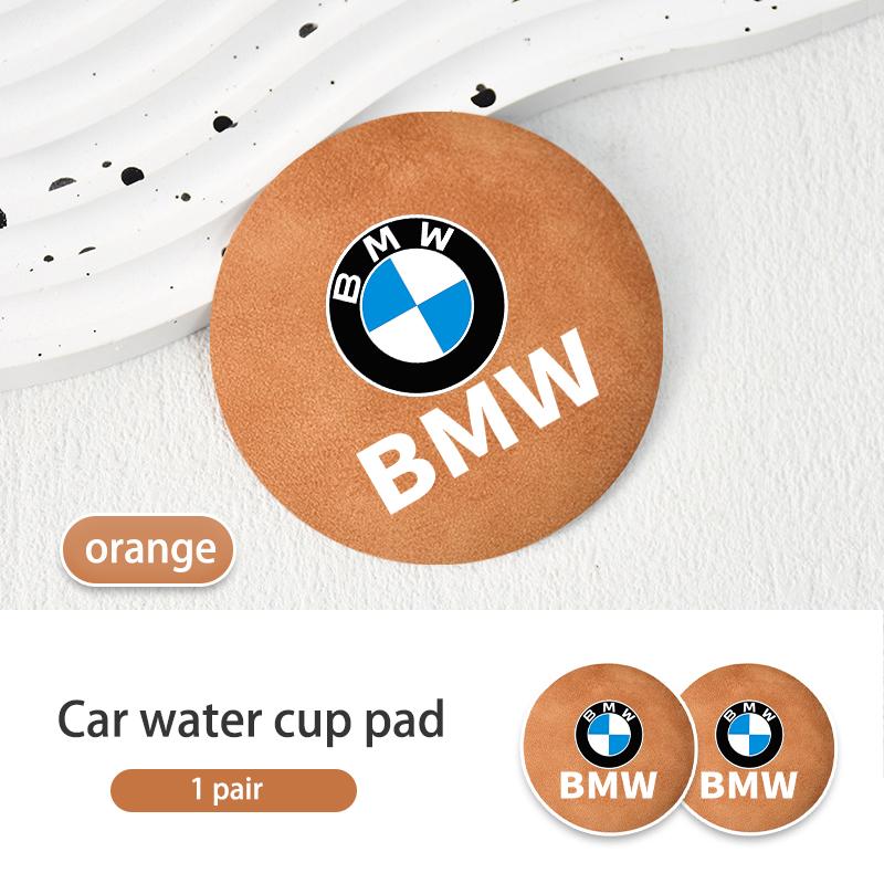 

1pair Car Coaster Water Cup Seat Non-slip Mat accessories For BMW X3 X5 M5 M3 E46 E90 E60 F10 E39 F30 E36 G30 E87 E70