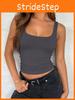 Y2k Sexy Crop Top With High Elastic Polyester For Streetwear Girls
