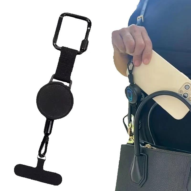 Adjustable Anti Theft Retractable Phone Mount Smartphone Lanyard With Clip Fall Arrest Harness For Hiking Biking Rock Climbing