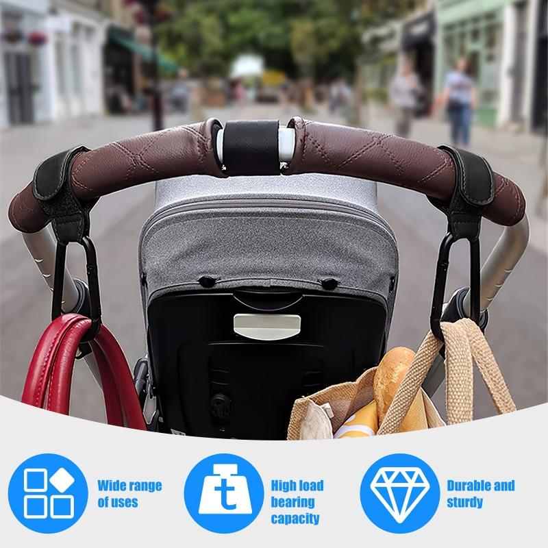 1/2 stk Barnevognkroker for Vesker PU Lær Universell Klatrespenne Vognorganisator Bleieveskehenger Barnevognstilbehør