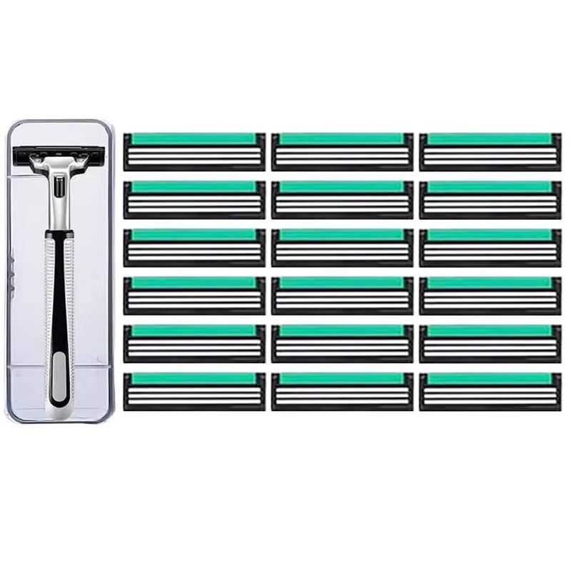 Men's Portable Three-Layer Stainless Steel Razor with German Precision