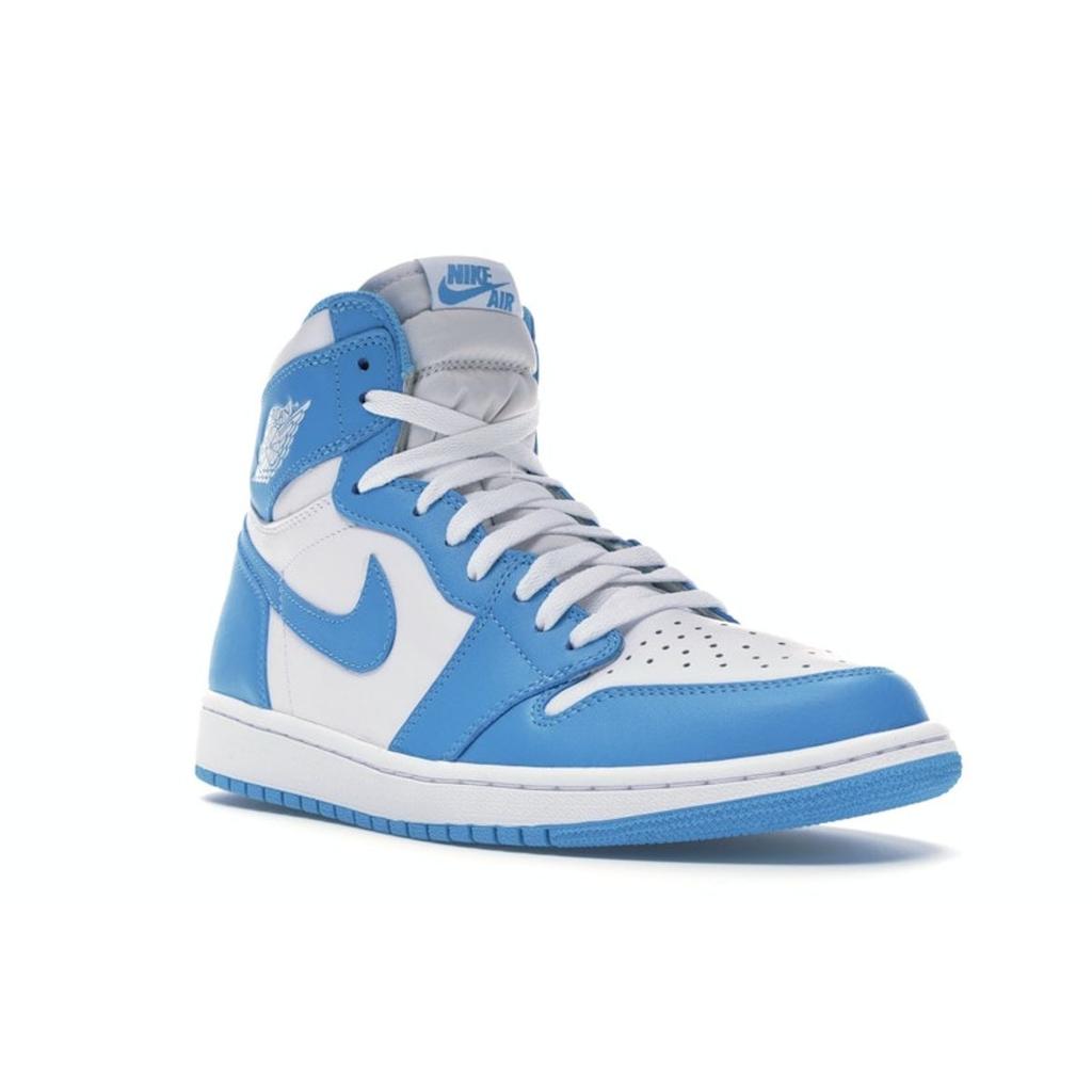 Air Jordan 1 Retro High OG UNC Men Sneakers White Dark-Powder-Blue 555088-117