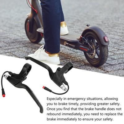 1Pair Electric Scooter Brake Lever Left Right Brake Handle with 2pin Waterproof Connector for 2 Wheel Electric Scooter