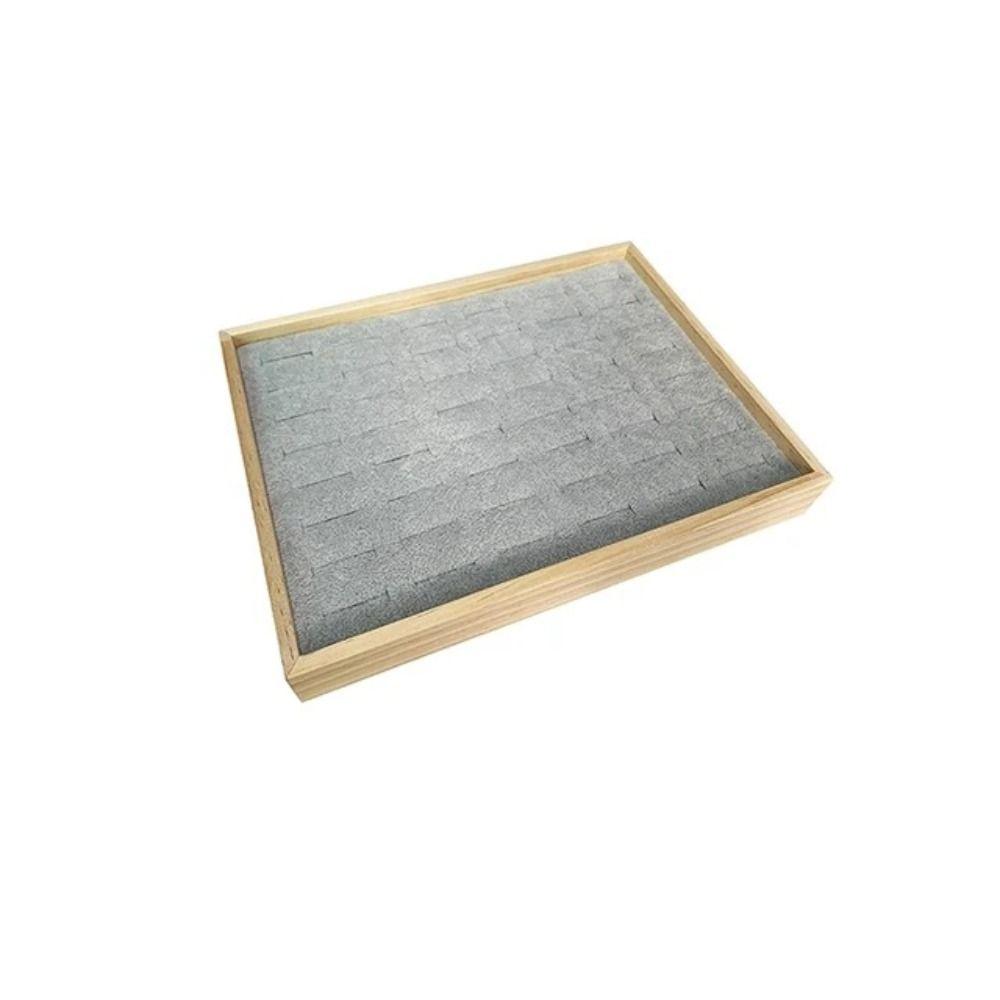 Velvet Earrings Display Tray Exquisite Ring Earring Holder Wood Rings Tray  Jewelry Storage Box