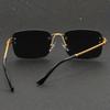Retro Fashion Square Frameless Twisted Rope Fashion Glasses for Men and Women, Metal Frame, AC Lens, for Daily Decoration Glasses