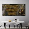 Classic Islamic Arabic Calligraphy Gold Wall Art Canvas Painting Muslim Quran HD Prints Poster Pic for Bedroom Living Room Decor
