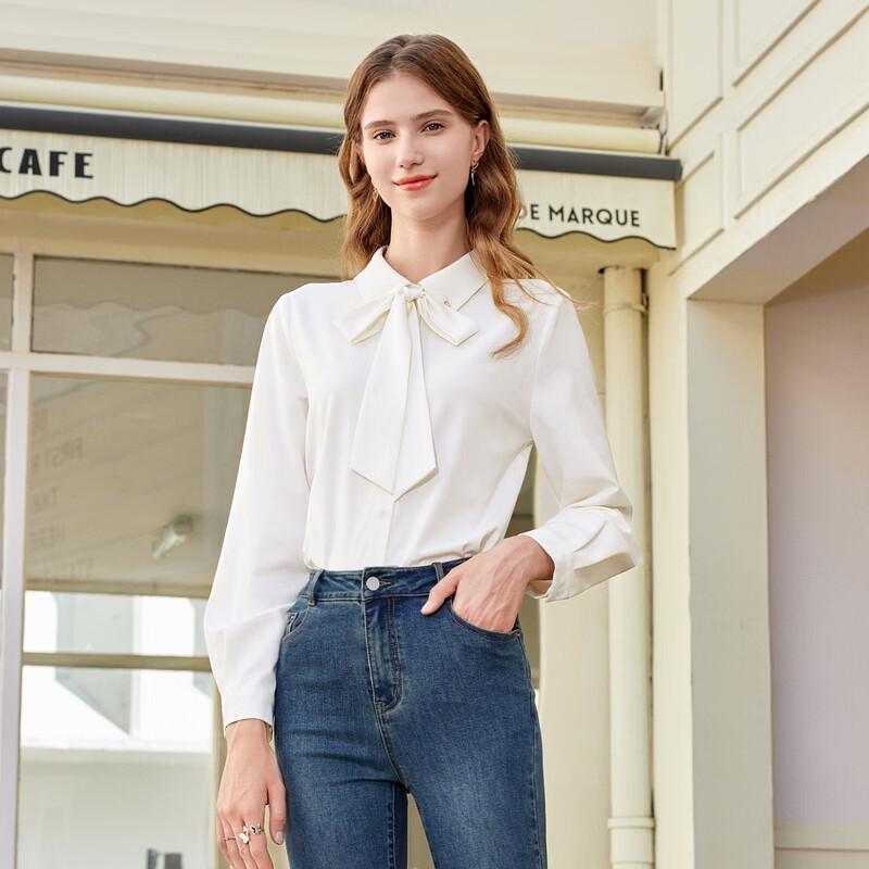 Betu Women's Detachable Tie Long Sleeve Blouse