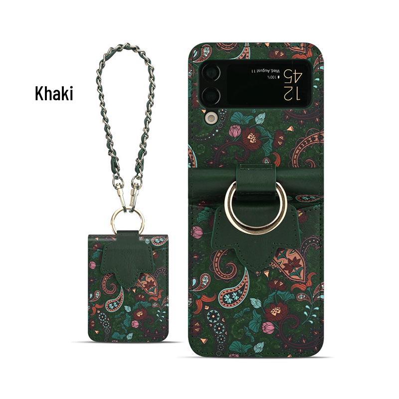 "Japanese & Korean Style Crossbody Leather Phone Case for Samsung Z Flip5/Foldable Z Flip3"
