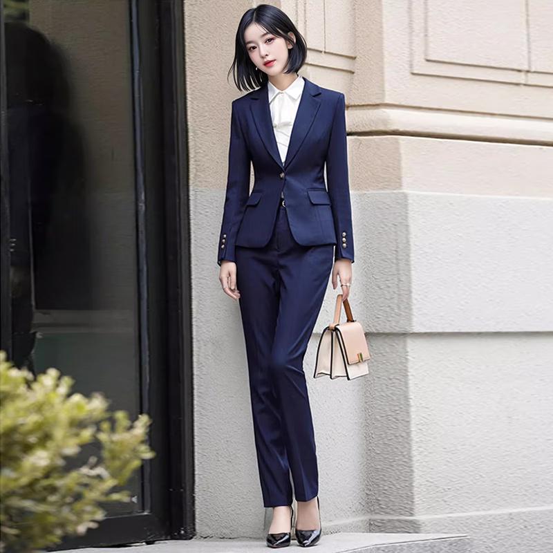 Troloman Women's Striped Professional Suit Set