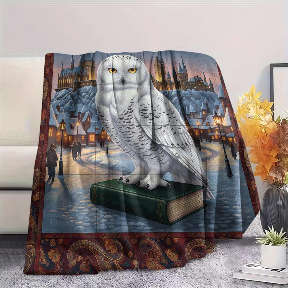 1Pc Cartoon Print Flannel Blanket, High Quality Comfortable for All Seasons, Home Decor, Warmth and Comfort, Perfect for Christmas Birthday Gift