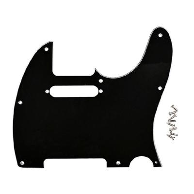 8 Hole Guitar Anti-Scratch Plate 3 Ply Solid Black Guitar Protective Pickguard