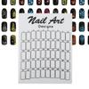 50Pcs Nail Art False Tips Chart Display Board   Nailtips Polish Gel Color Card (White)