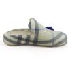 Pristine BURBERRY Sandals Check Pattern Flat Rubber with Logo Charm gray 35 Used