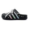 Klapki ADILETTE Bez Specjalnej Funkcji Zamknięty Nosek Kapcie Unisex Czarne JH9848(Zespół641-)