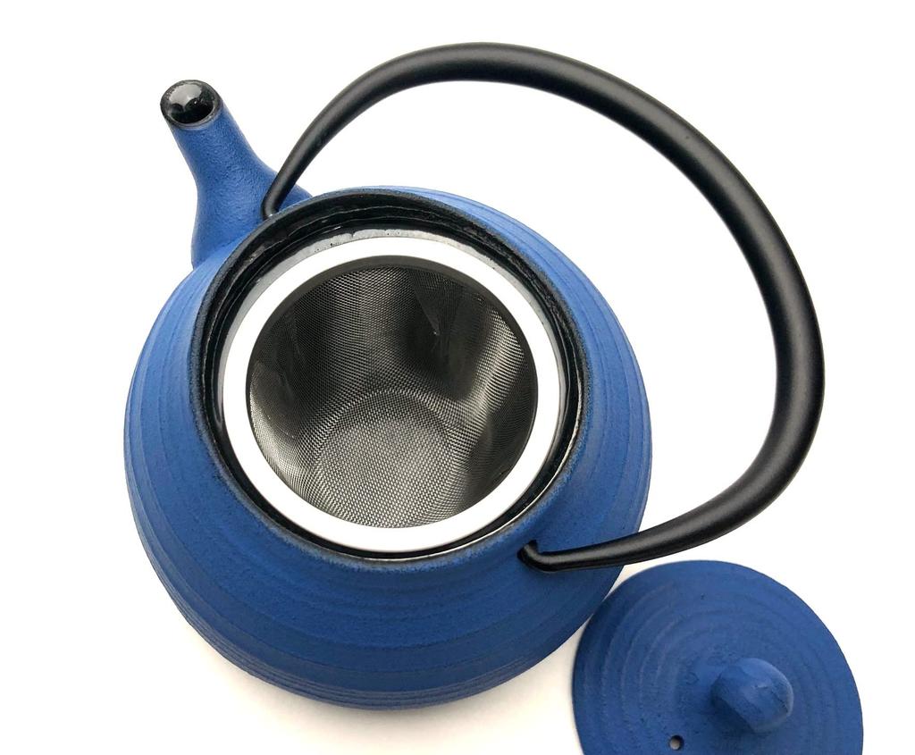 Ichii-do Nambu Tekki Cast Iron Teapot Hakeme 0.4L – Traditional Japanese Japan Blue Tetsubin Tea Pot
