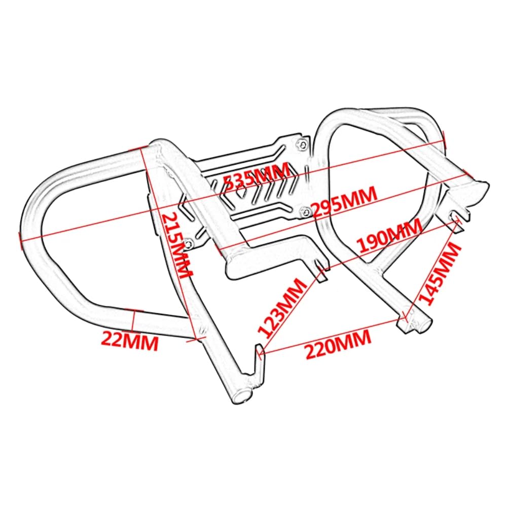 EODIEMD For 2026 2025 2024 2023 PG1 Pg1 Engine Bumper Guard Flash Stunt Cage Crash Bar Frame Guard Protector PG-1 Pg-1 [Used]