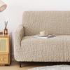 Sofa Cover for Sofa with Made of Natural Beige 3-Seater Armrests, Cotton, Pet-Friendly, Stain-Resistant, Scratch-Resistant, Crinkled, Jacquard,