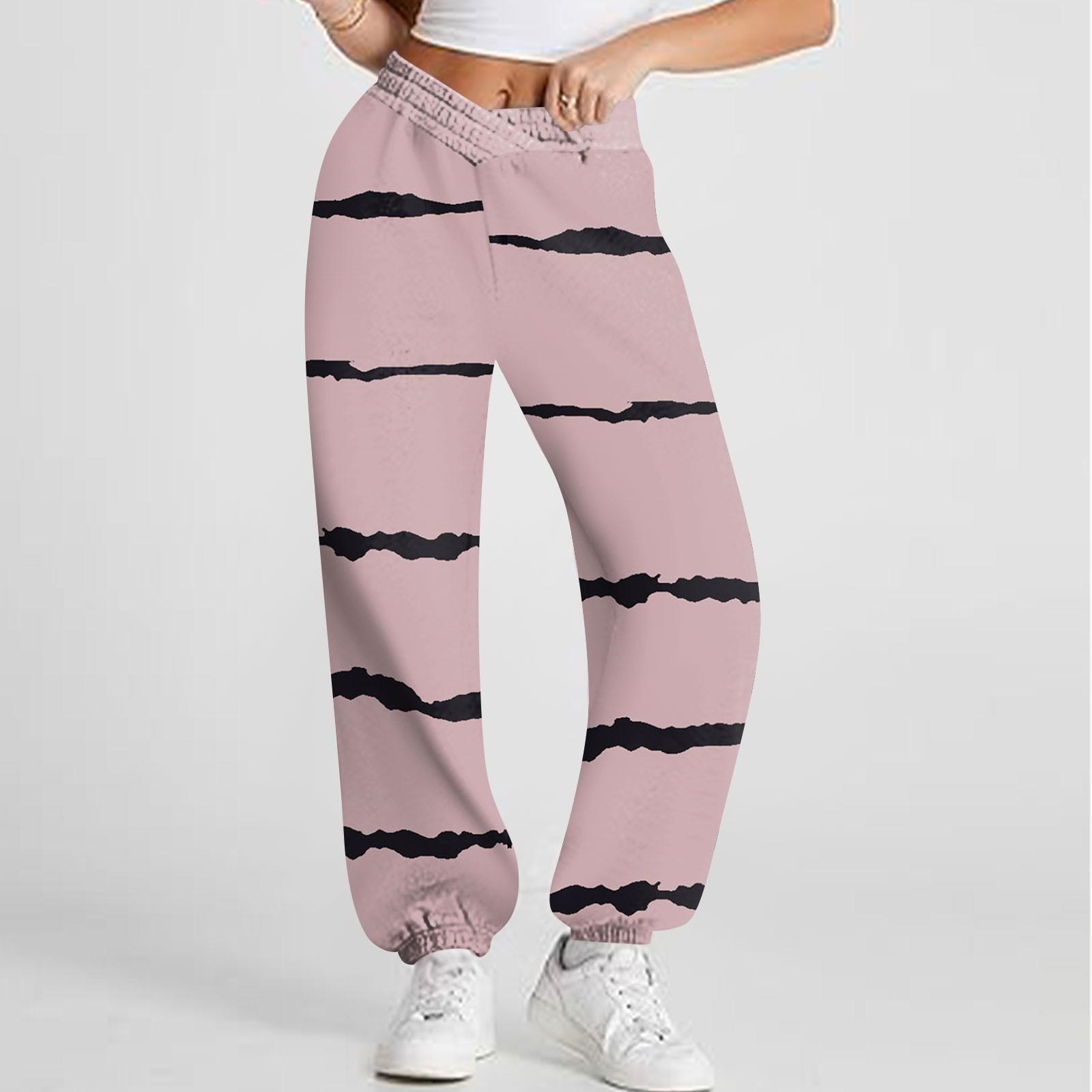 Женские повседневные модные спортивные штаны с принтом — фото 13