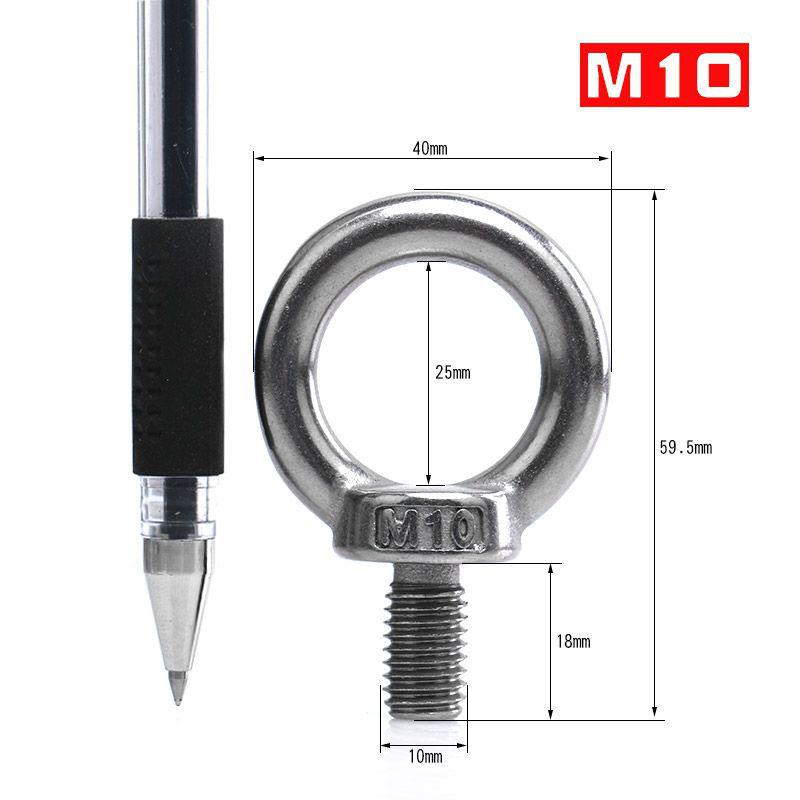 Stainless Steel Marine Lifting Eye Nut Screw - Ring-Shaped Eyebolt/Eyenut