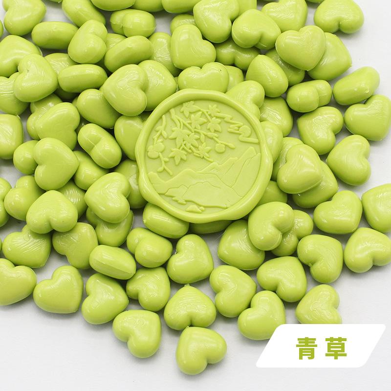 100pcs Fat Love Lacquer Wax Grains Heart-shaped Mixed Color DIY Hand Accounts Envelopes Sealed Wedding Invitation Decoration