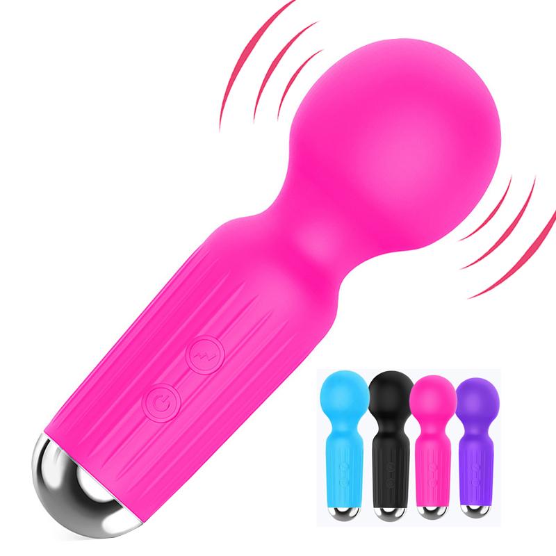 Mini Vibrators Female Masturbator Portable Silicone Vibrating Stick G Spot Massager Magic Wand AV Vibrator Sex Toys for Women