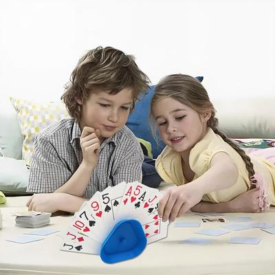 4 Buc Suport Triunghiular pentru Cărți de Poker Mâini Mici Copii Seniori Artrită Mâini Libere Cărți de Hârtie