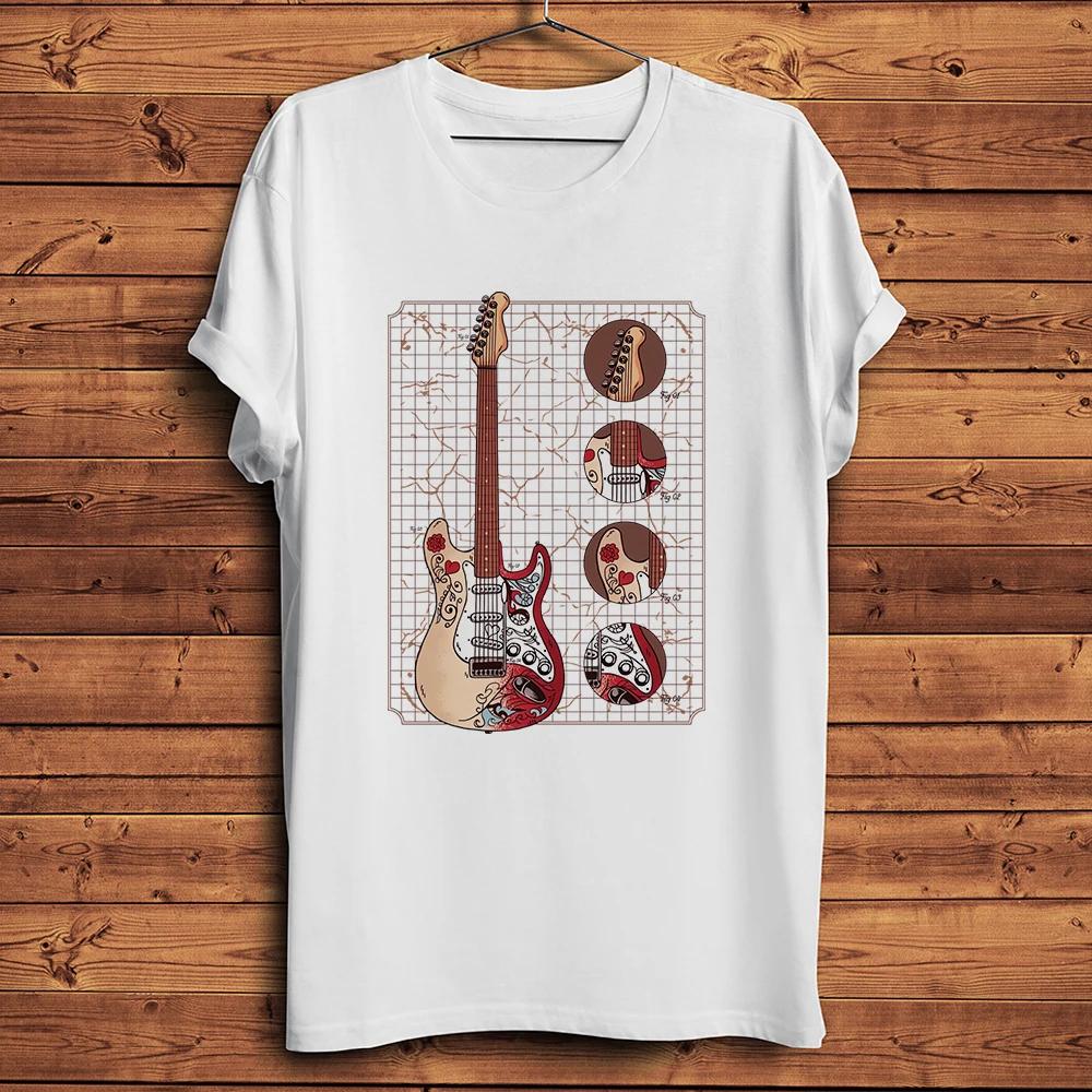 Monterey Style Electric Guitar Funny Musical Amusing Tshirt Unisex Casual Short T Shirt Unisex Streetwear Tee Breathable Print