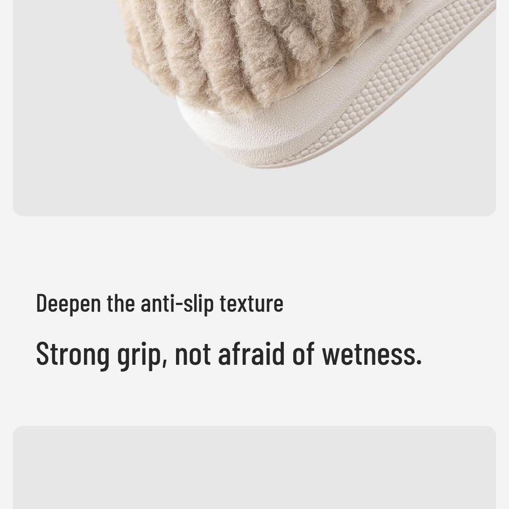 Men's and Women's Winter Cotton Slippers, Fully Enclosed Heel, Thick Sole, Indoor/Outdoor Use, Flat Bottom, Couple's Style