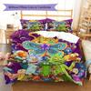 Morty Rick Pattern Bedding Quilt Set Quilt Cover Pillowcase Home Decoration Gift (1 * Duvet Cover + 2 * Pillowcase, Without Core)