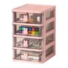 Caixa de Armazenamento Gaveta de Plástico Organizador de Mesa Caixa de Armazenamento de Mesa Multicamadas Transparente com Alças de Coelho Grande Capacidade Material de Escritório