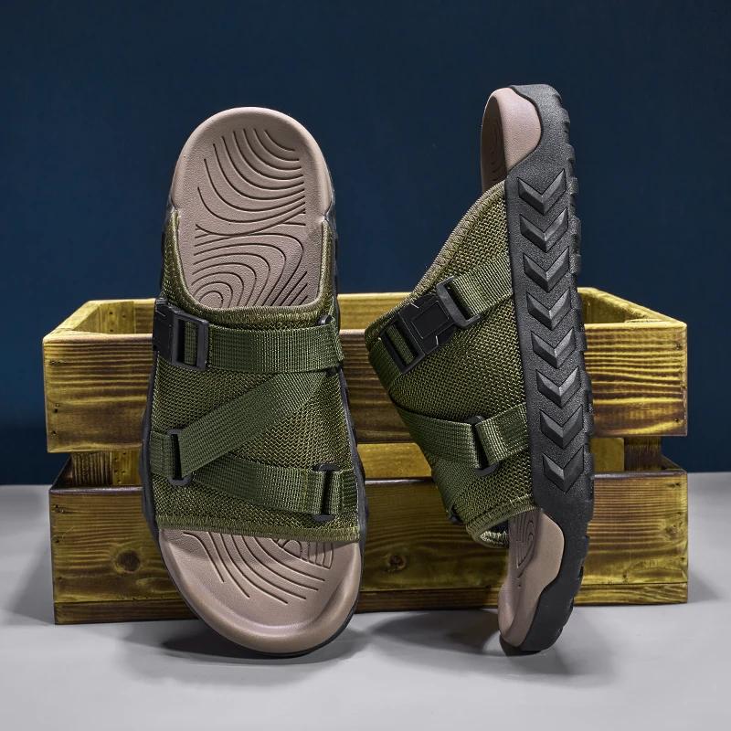 

Men s Thick Soled Round Toe Fashionable Slippers Women s Comfortable Breathable Casual, Wear-resistant Sandals Summer Slippers 36