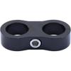 2 Pack Black AN10 10AN Billet Aluminum Nylon/Steel Braided Pipe Tube Dual Oil Fuel Water Line Hose Separator Clamp Tooling Mount