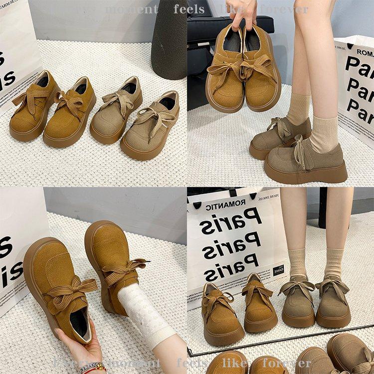 [Ushilai] Retro Platform Loafers Women's Spring 2025 New Fashion Casual Versatile British Single Shoes