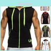 Premium Men's Sleeveless Hoodie Sweatshirt With Full-zip Design And Pockets
