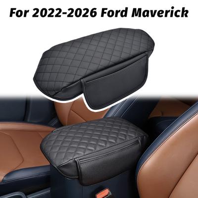 For Ford Maverick 2024 2025 2026 Car Armrest Box Cover PU Leather Center Console Lid Armrest Pad Car Accessories