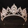 DIEZI 8 Colors Elegant Vintage Baroque AB Crystal Heart Crown For Women Girls Wedding Bride Queen Bridal Tiaras Hair Accessories