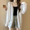 Women's Plus Size Mid-Length Bamboo Knit Cardigan - Sun Protection, Versatile Shawl