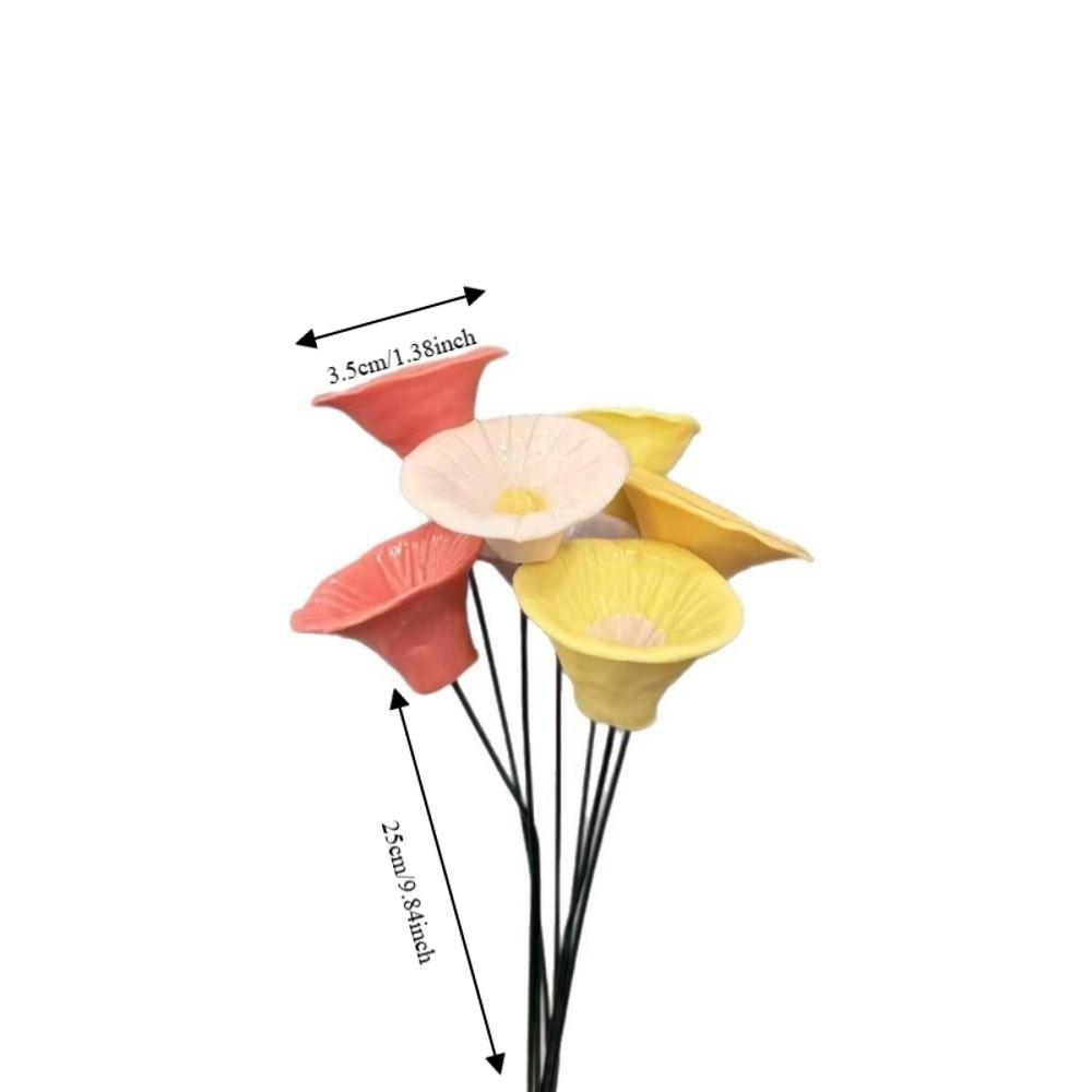 5 Pcs Flower Shape Bee Water Dispenser Portable Design Handmade Porcelain Ceramic Ornament Easy To Use