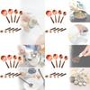 Rose Gold Stainless Steel Measuring Cup And Spoon Set With Markings For Baking And Cooking