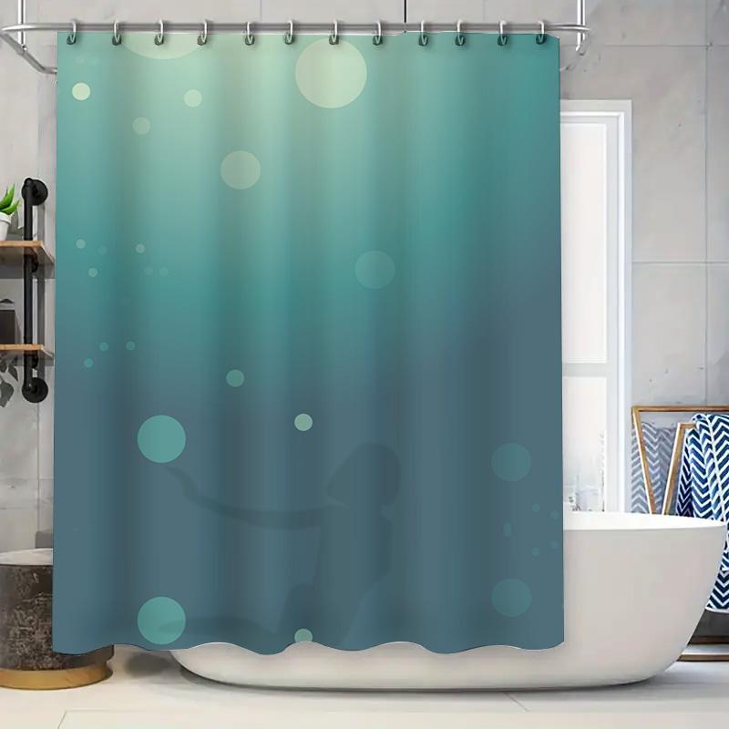 

Luxury Gradient Blue Shower Curtain with Bubble Print Waterproof Washable Fabric for Home Bathroom Decor Size: 72 x 84 Inches 90x180cm