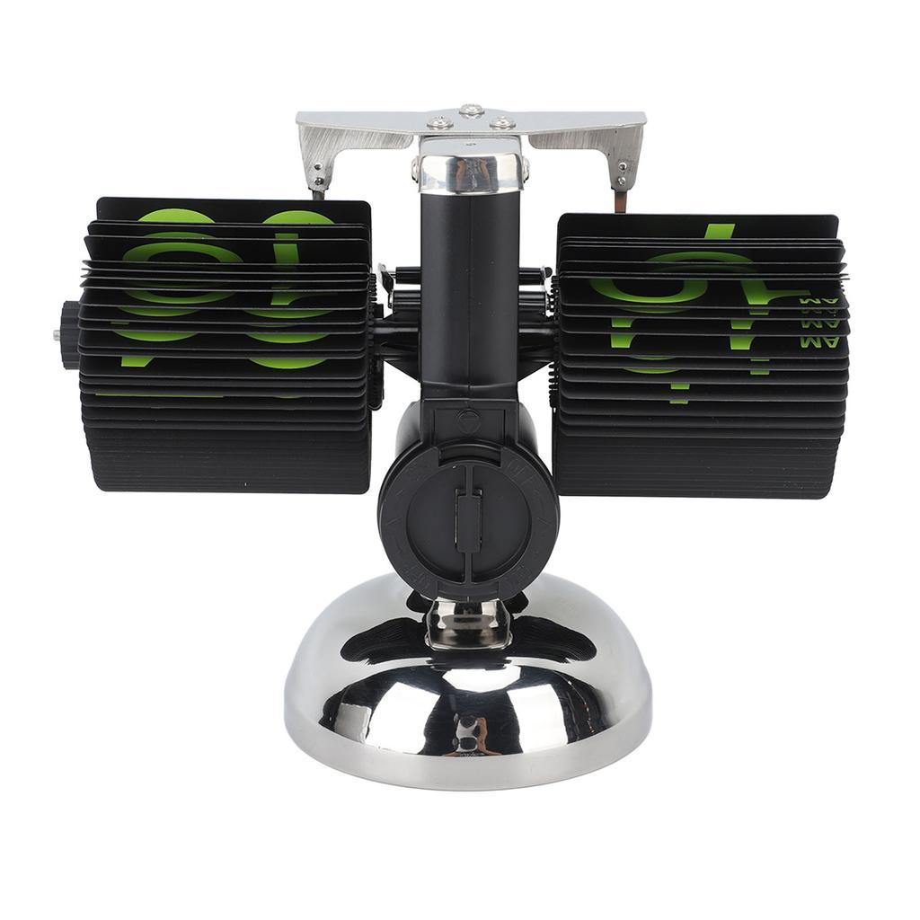 European Style Retro Digital Flip Down Clock 304 Stainless Steel Auto Mechanical Digital Flip Desk Clock for Home