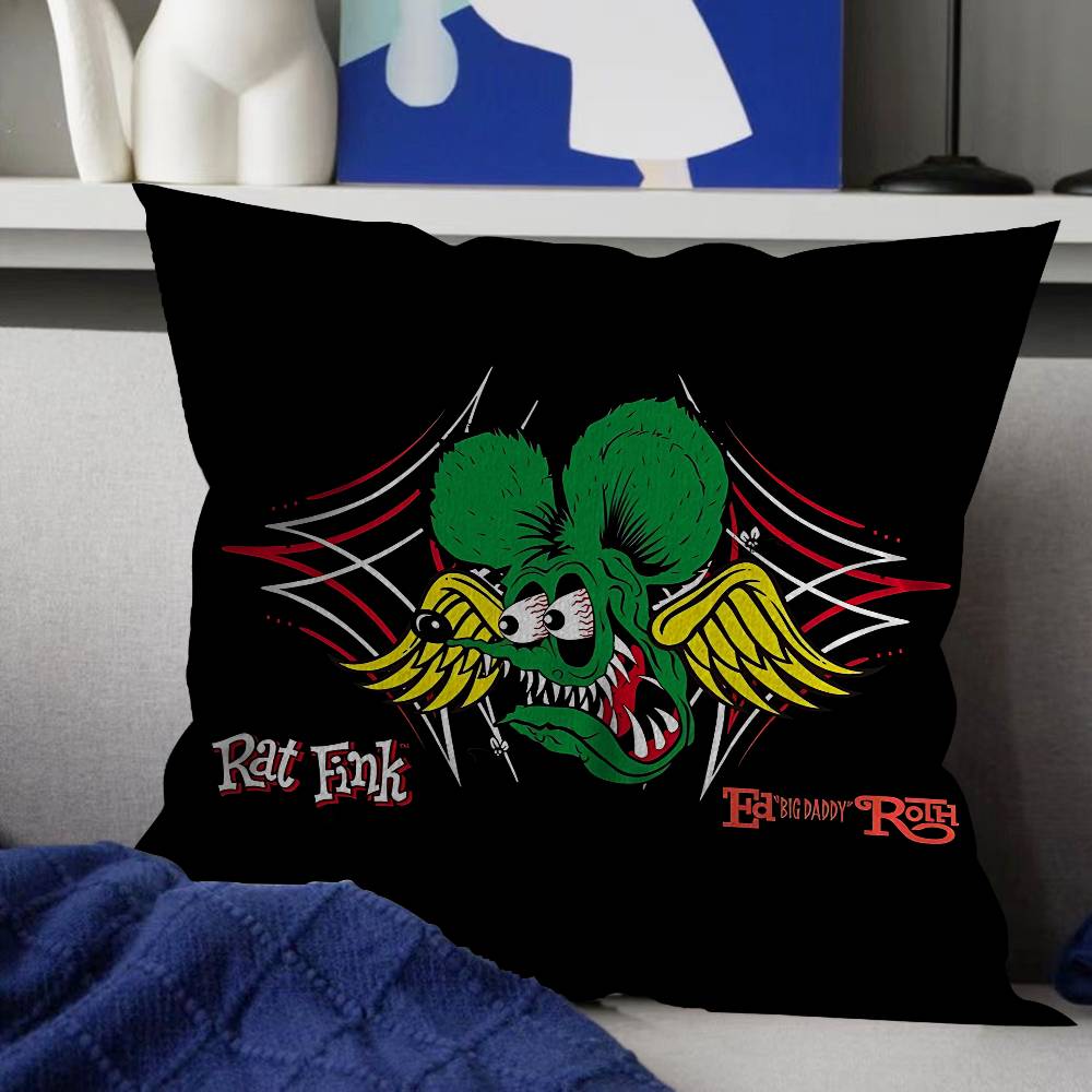 RRat Fink Pillow Cover for Bedroom Room and Living Room Sofa Decorative Cushion Cover
