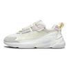 Li Ning Nebula 2K Textile, Cuir Synthétique Basse Tige Antidérapante Résistante à l'Abrasion Chaussures de Sport Décontractées Femme Écru AGCT078-1