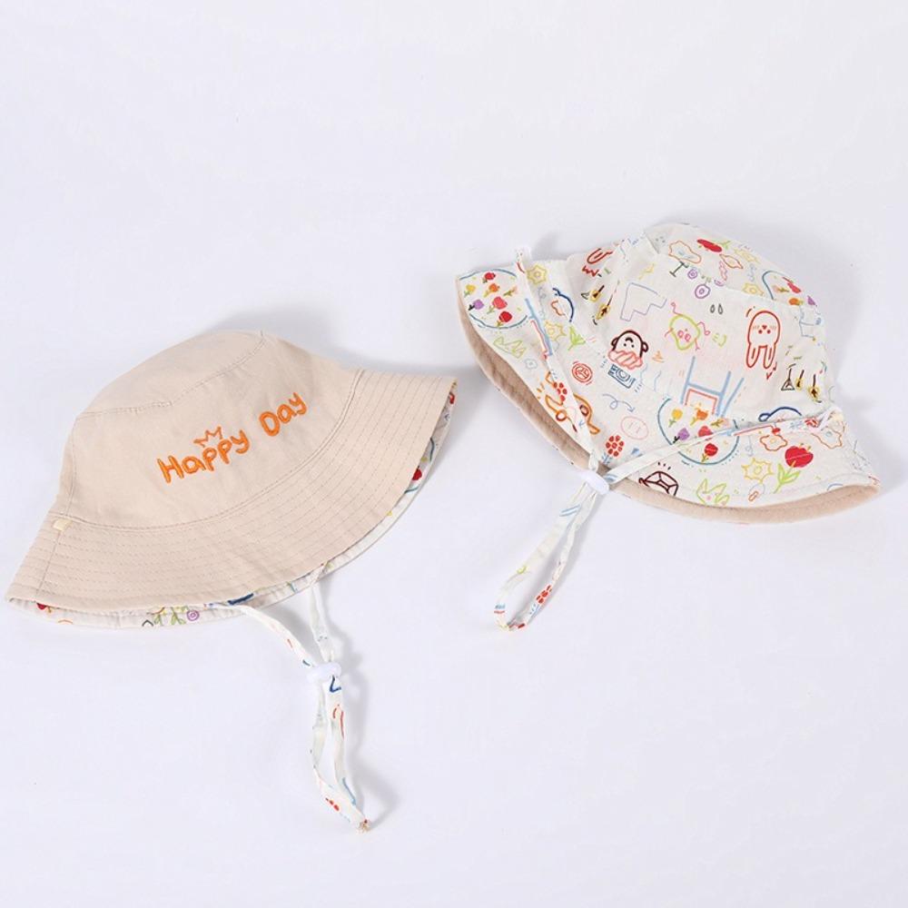 Double Sided Sun Hat Breathable Baby Cap New Fisherman Cap  Boys Girls