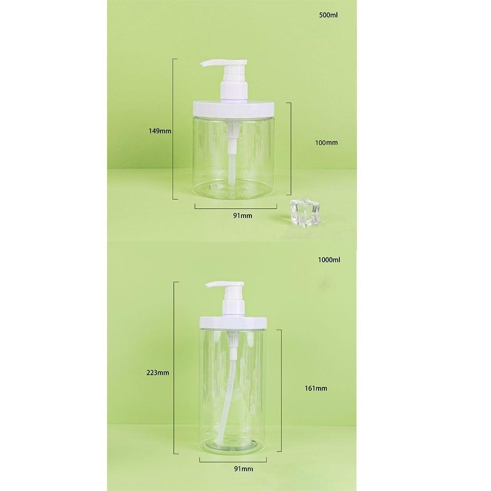Wide Mouth Pump Bottle Dispenser Clear Storage Bottle  for Shampoo Conditioner Lotion