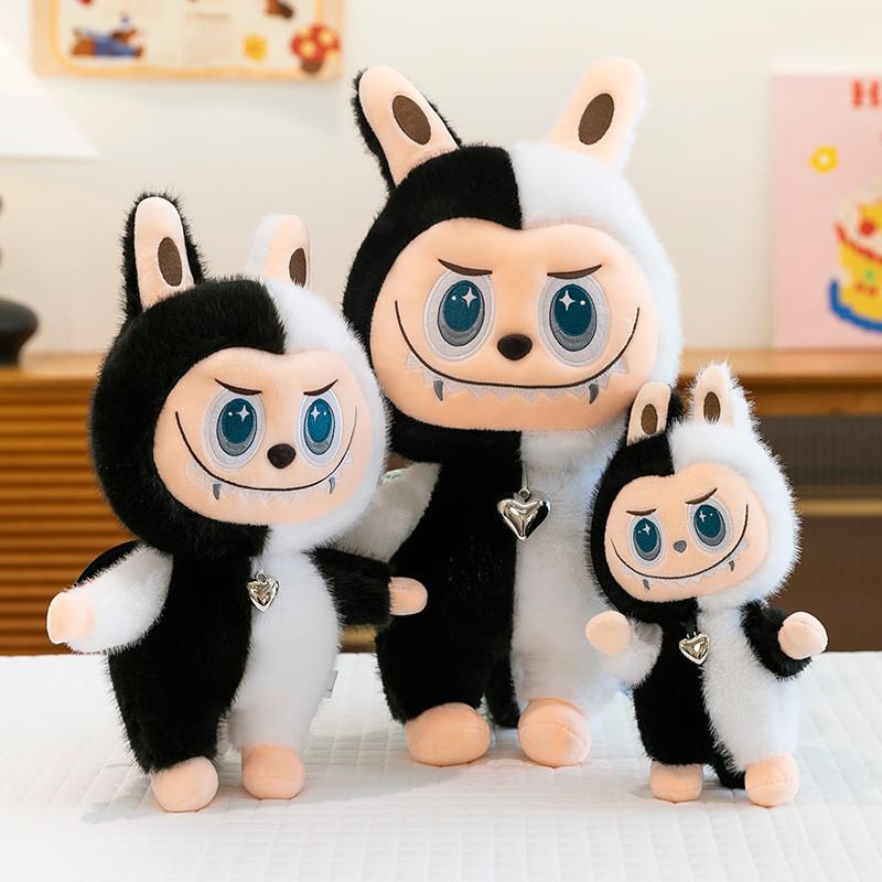 White And Black Demon Shaped Cartoon Plush Toy Doll For Children Gift